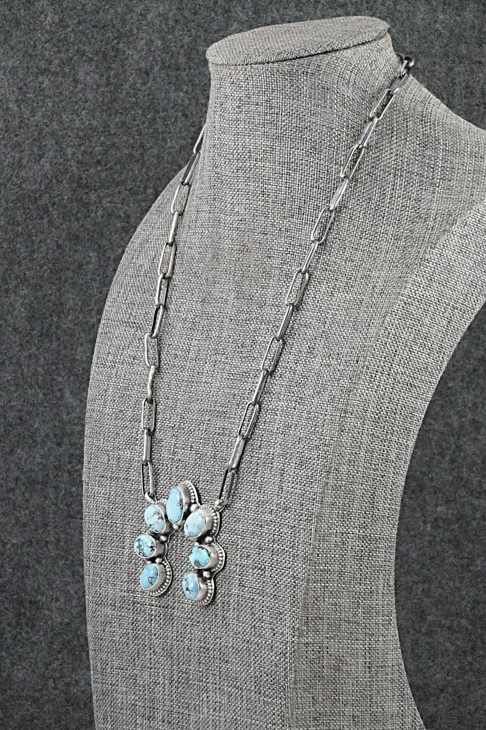 Turquoise & Sterling Silver Necklace - Darrin Livingston