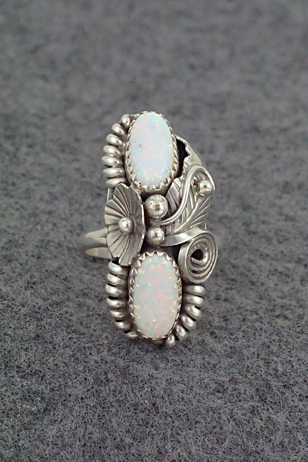 Opalite & Sterling Silver Ring - Max Calladitto - Size 6.5