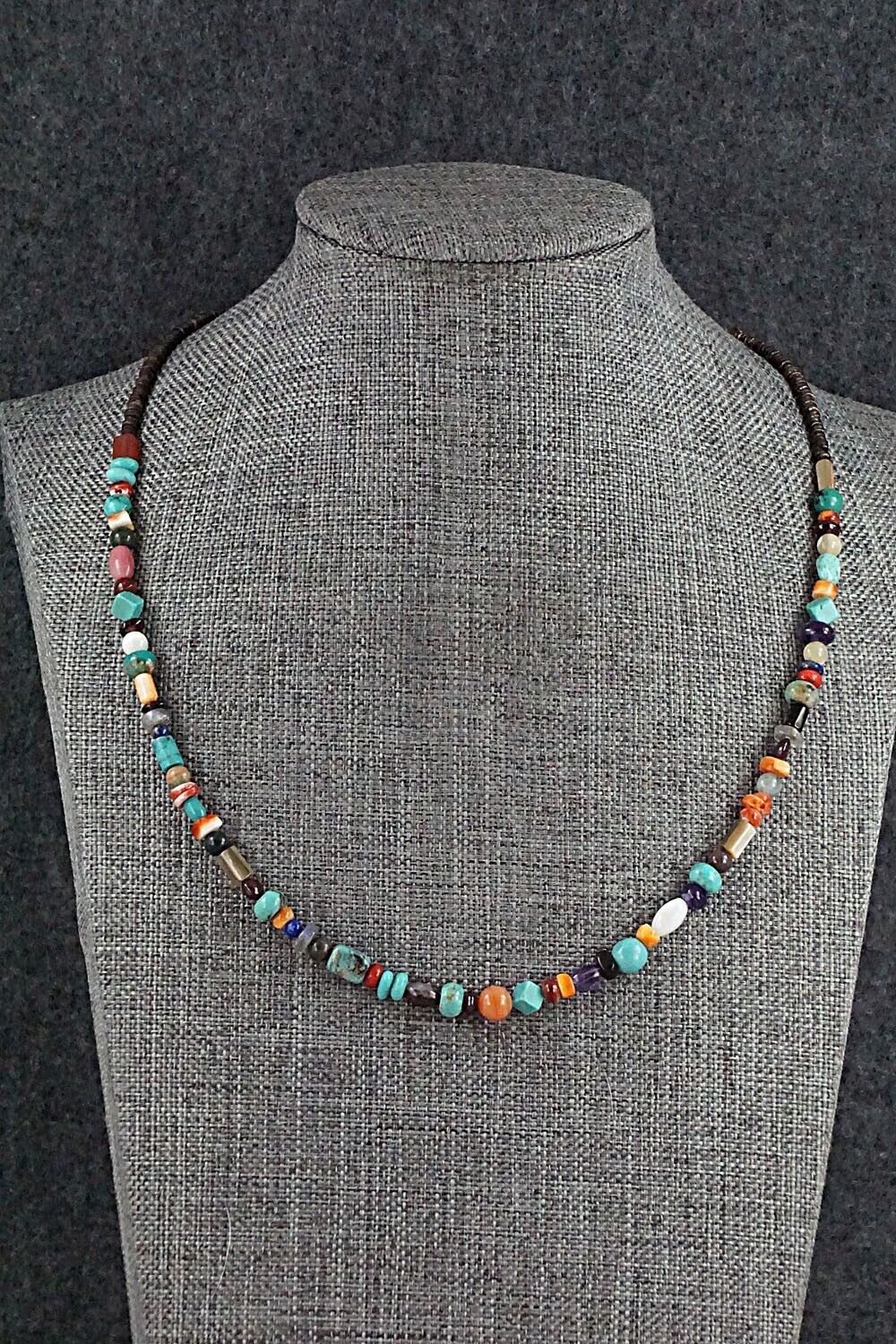 Multi-Stone and Sterling Silver Necklace - Helen Tsosie