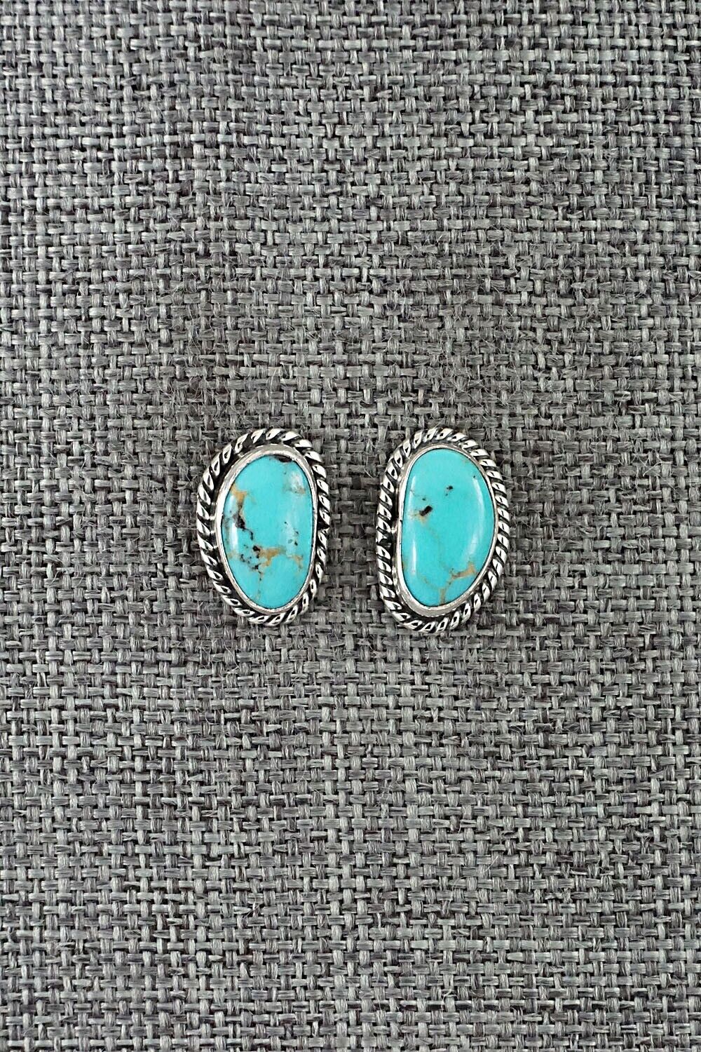 Turquoise & Sterling Silver Earrings - Marco Begaye