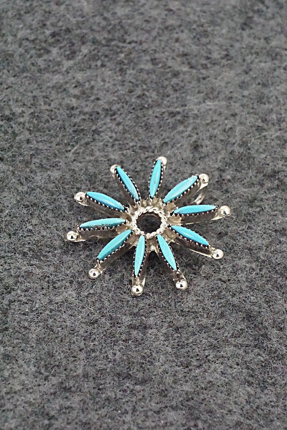 Turquoise & Sterling Silver Pendant - Yvette Kaamasee