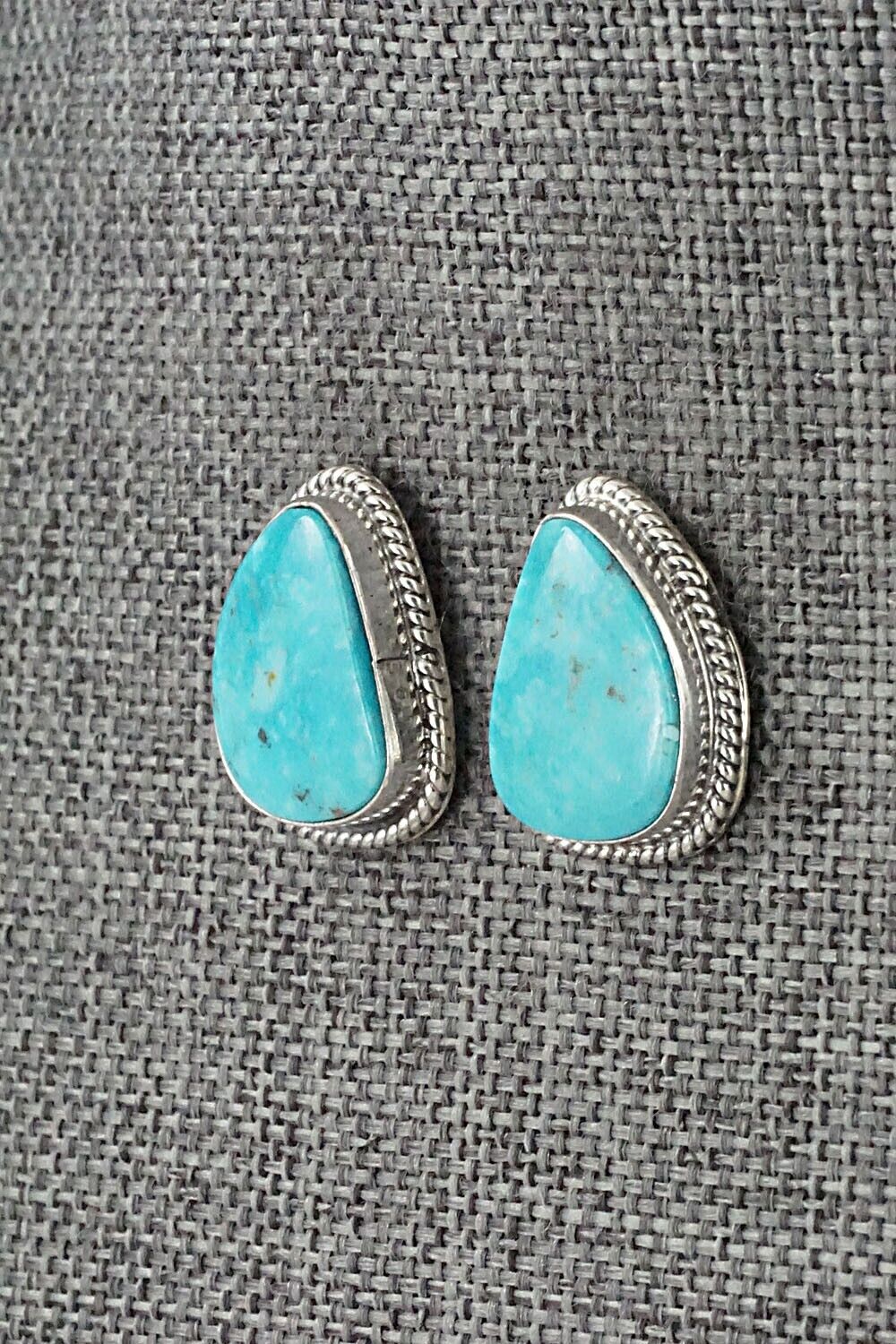 Turquoise & Sterling Silver Earrings - Sharon McCarthy