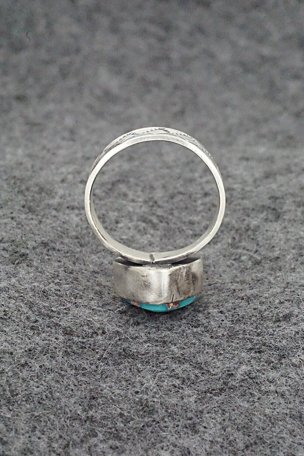 Turquoise & Sterling Silver Ring - Danny Henio - Size 8