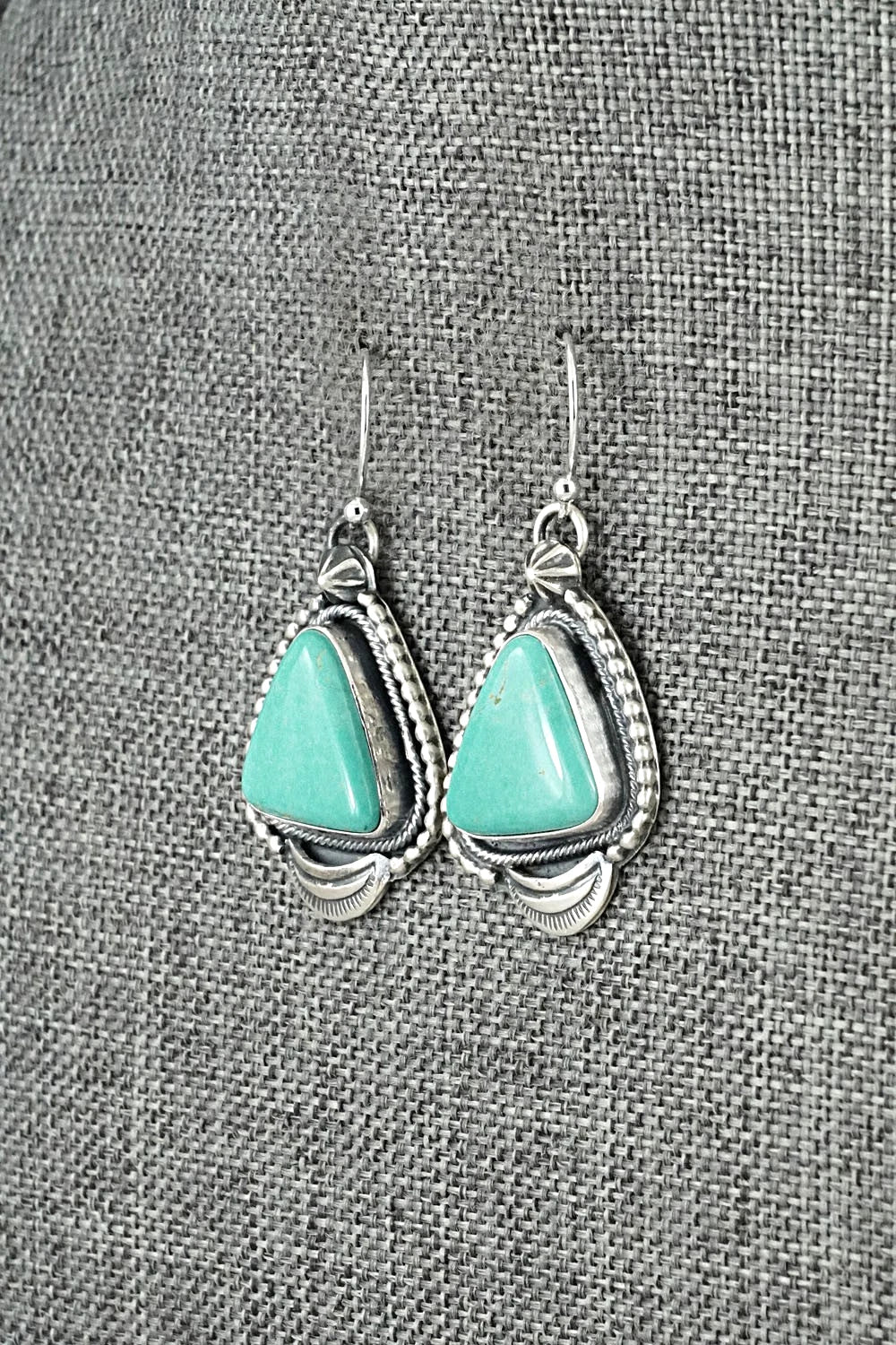 Turquoise & Sterling Silver Earrings - Bobby Johnson