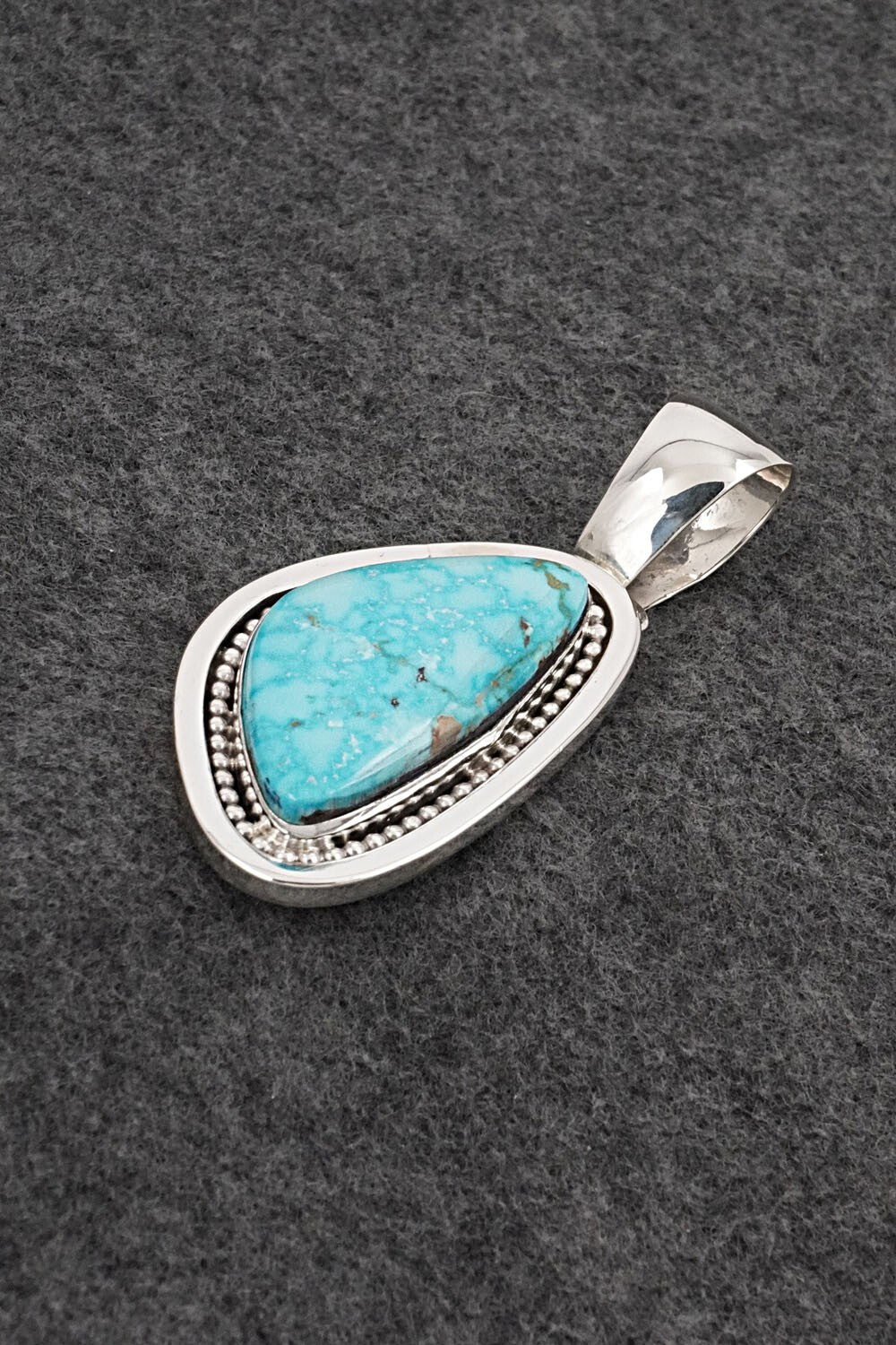 Turquoise & Sterling Silver Pendant - Paul Livingston