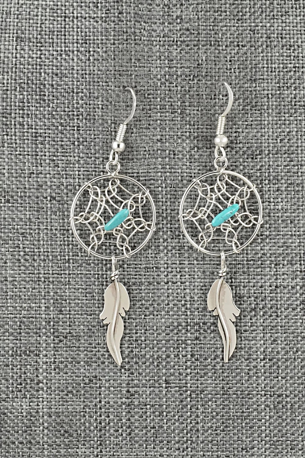 Turquoise & Sterling Silver Earrings - Lorenzo Arviso