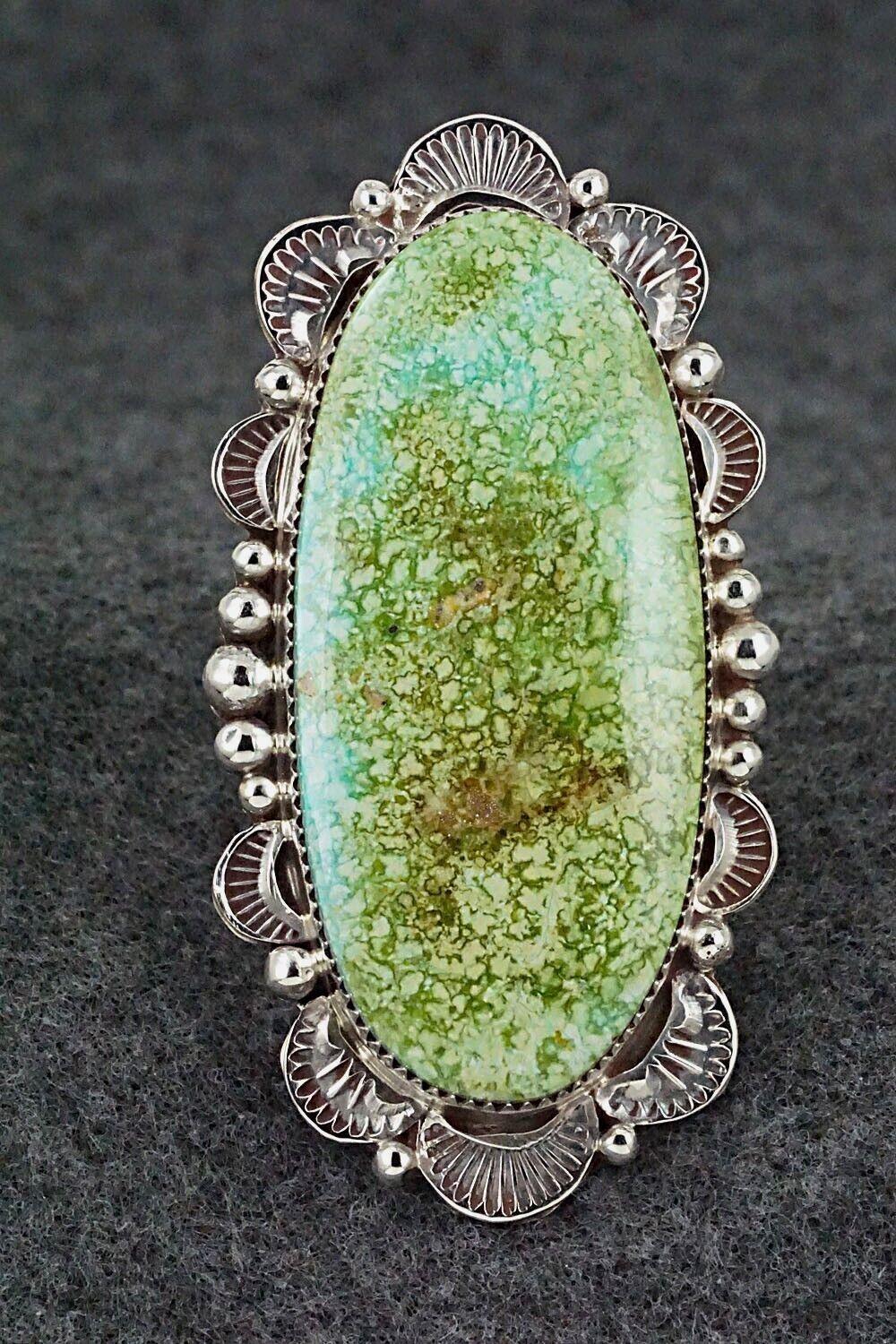 Turquoise & Sterling Silver Ring - Anthony Brown - Size 10