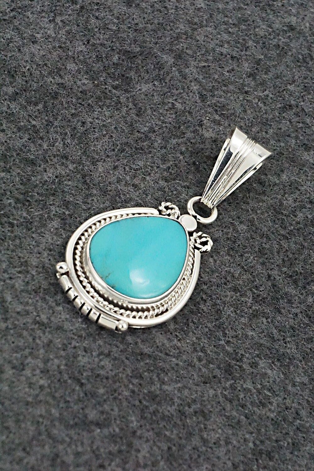 Turquoise & Sterling Silver Pendant - Samuel Yellowhair