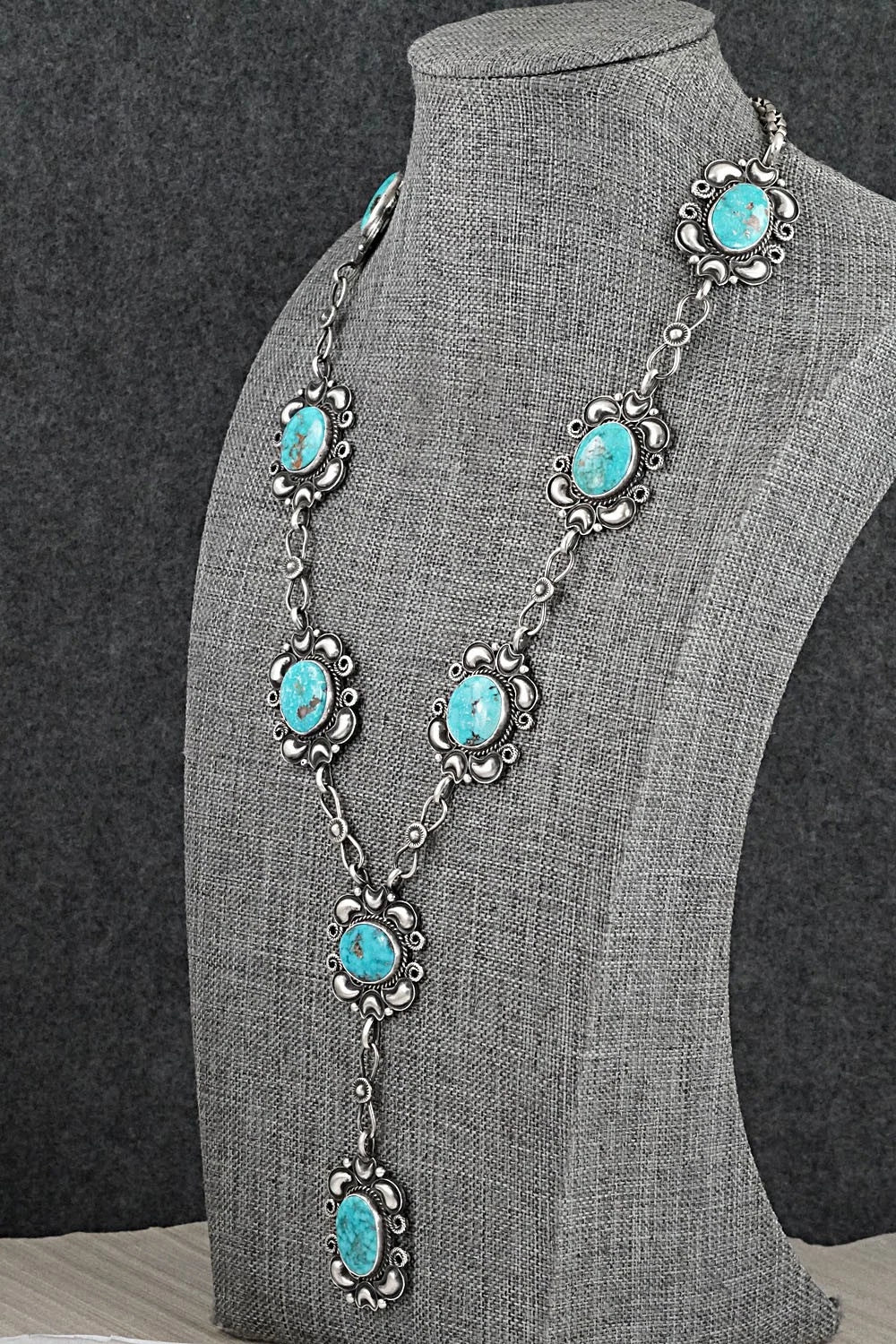 Turquoise & Sterling Silver Necklace - Derrick Gordon