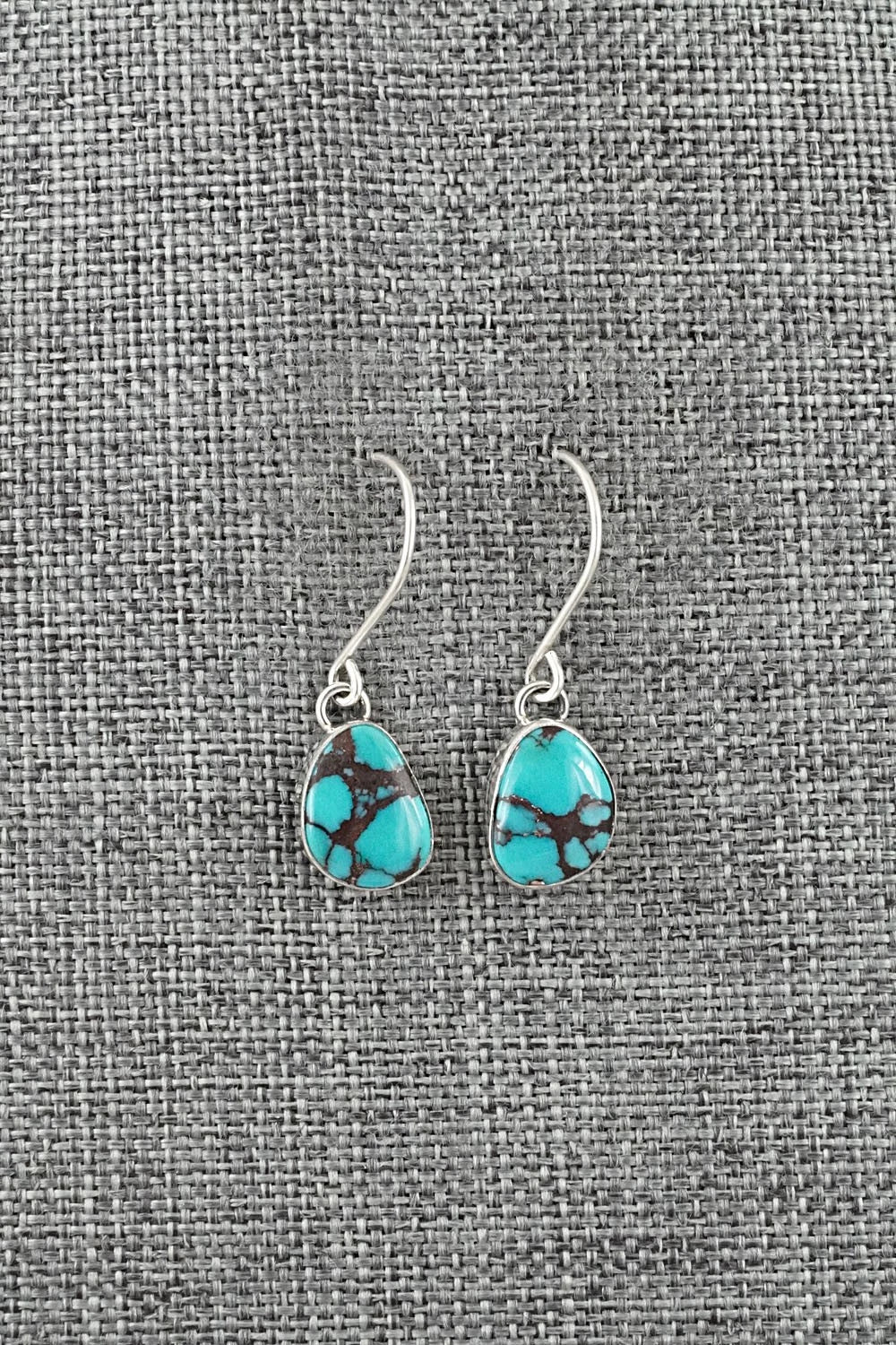 Turquoise & Sterling Silver Earrings - Eugene Gruber