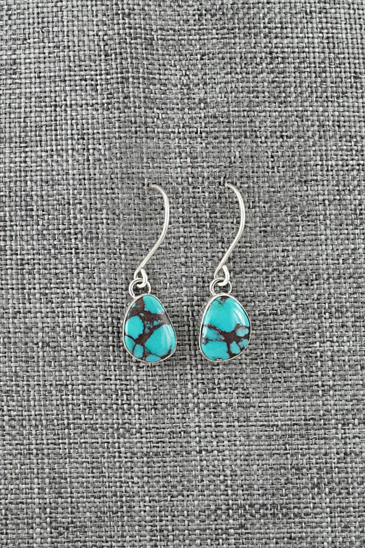 Turquoise & Sterling Silver Earrings - Eugene Gruber