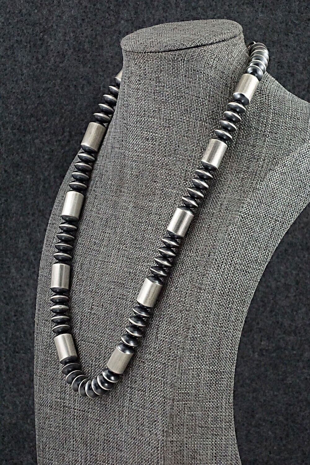 Sterling Silver Navajo Pearl Necklace 20" - Tonisha Haley