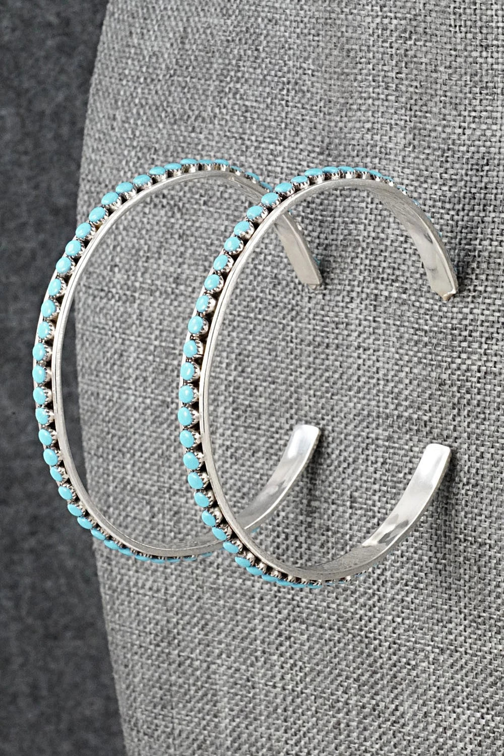 Turquoise & Sterling Silver Earrings - Lois Tzuni