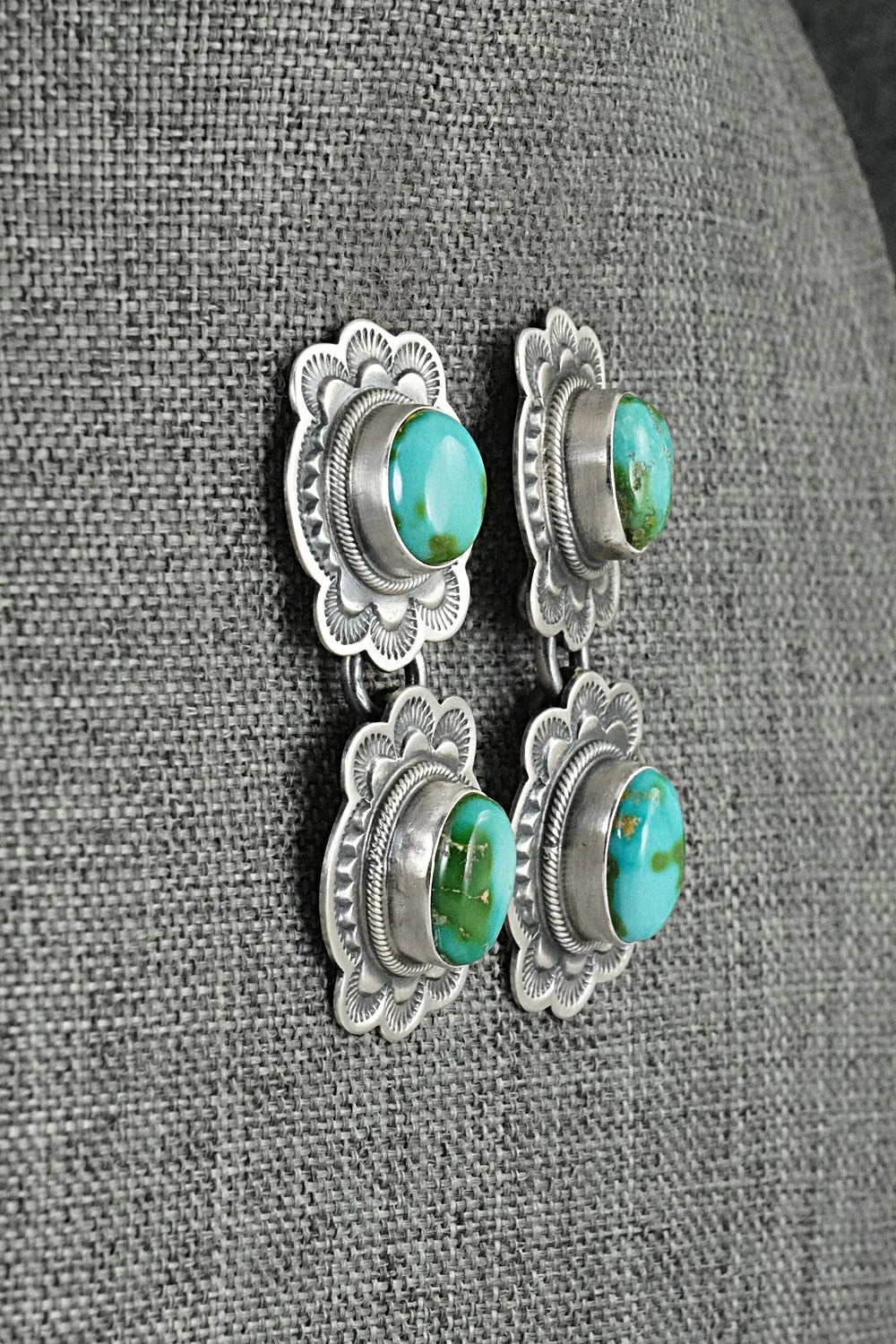 Turquoise & Sterling Silver Squash Blossom Set - Randy Boyd