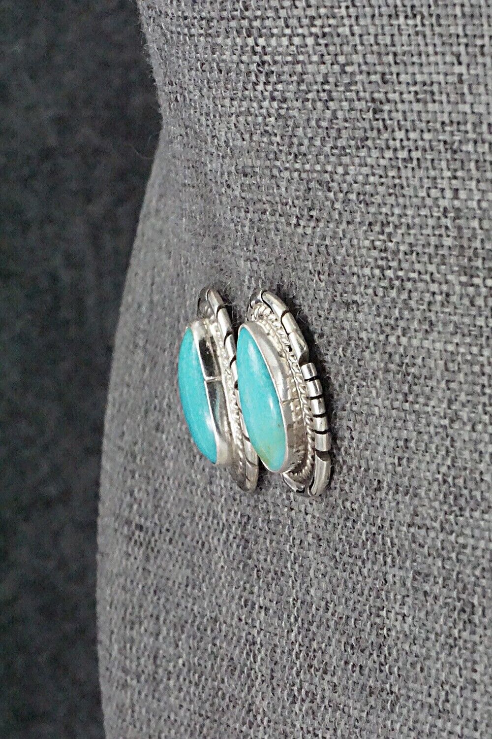 Turquoise & Sterling Silver Earrings - Peggy Skeets