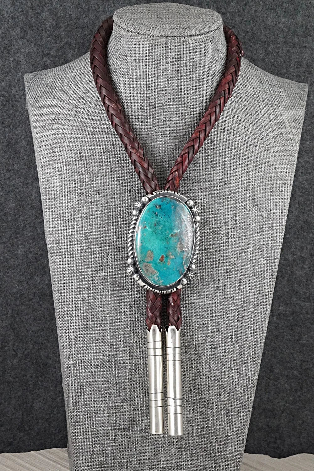 Turquoise & Sterling Silver Bolo Tie - Bob Becenti