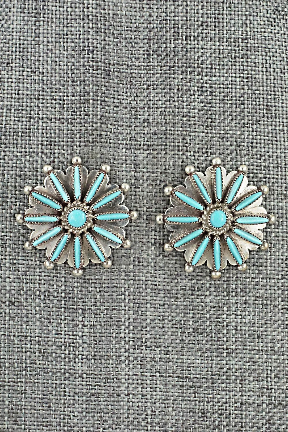 Turquoise & Sterling Silver Earrings - Samantha Waatsa