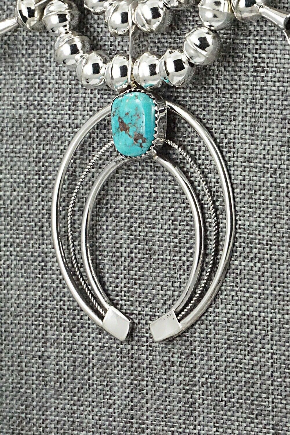 Turquoise & Sterling Silver Squash Blossom Set - Phil Garcia