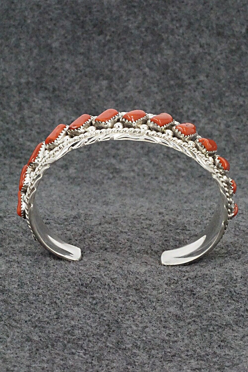 Coral & Sterling Silver Bracelet - Martin Muskett