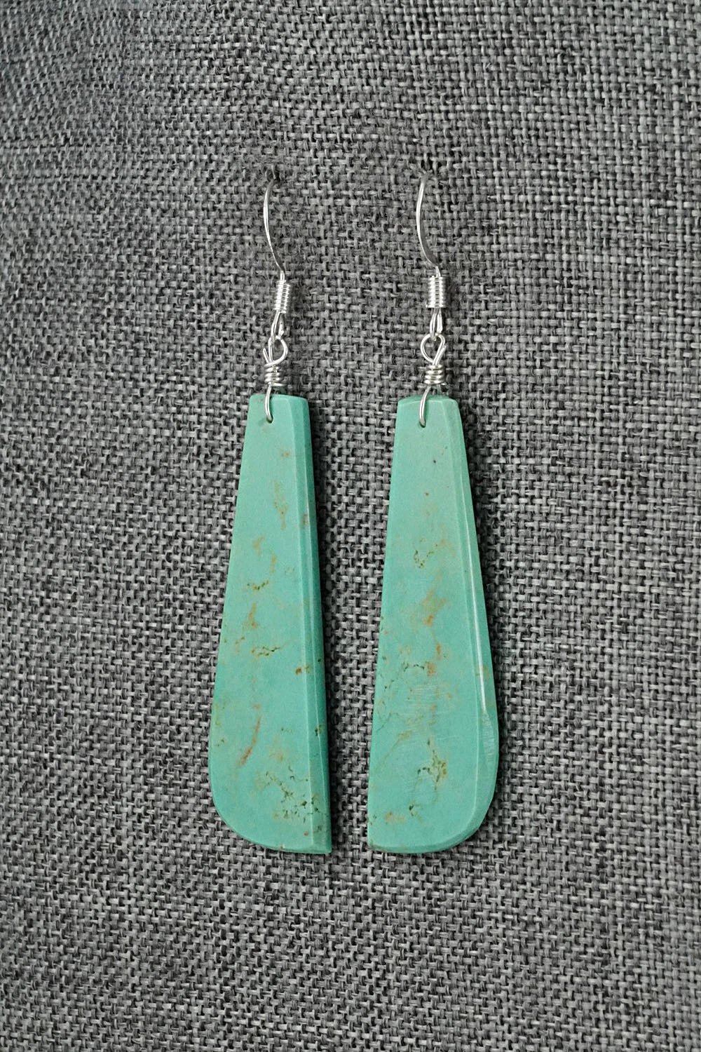 Turquoise & Sterling Silver Earrings - Lupe Lovato