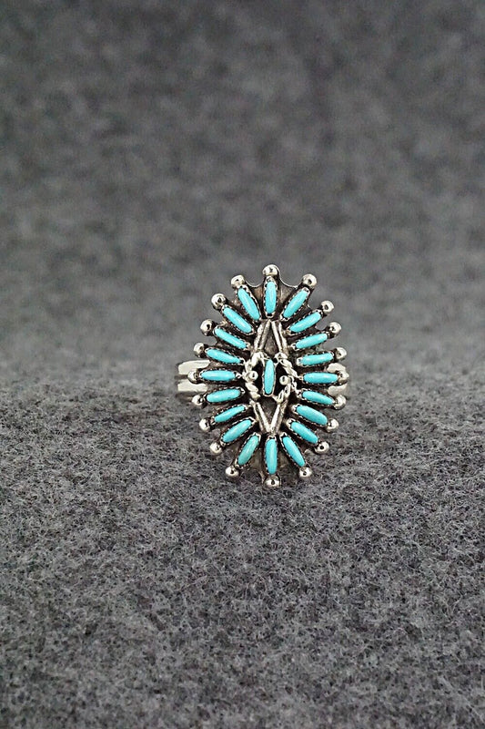 Turquoise & Sterling Silver Ring - Connie Wyaco - Size 6.5