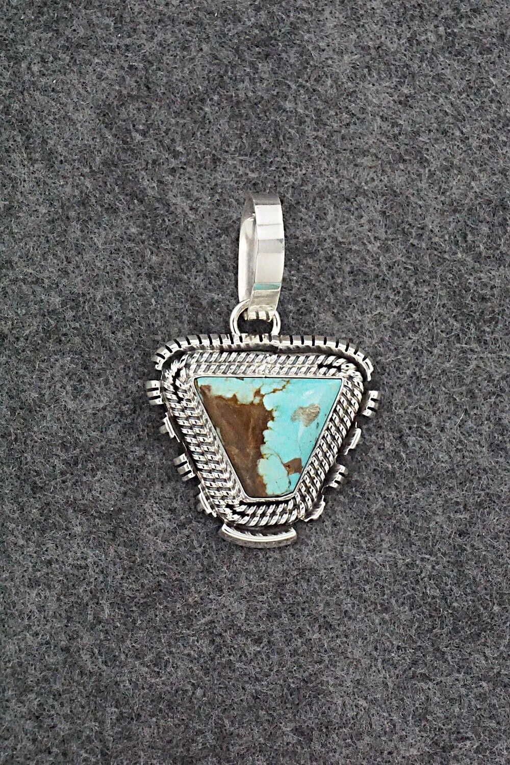 Turquoise & Sterling Silver Pendant - Randy Billy