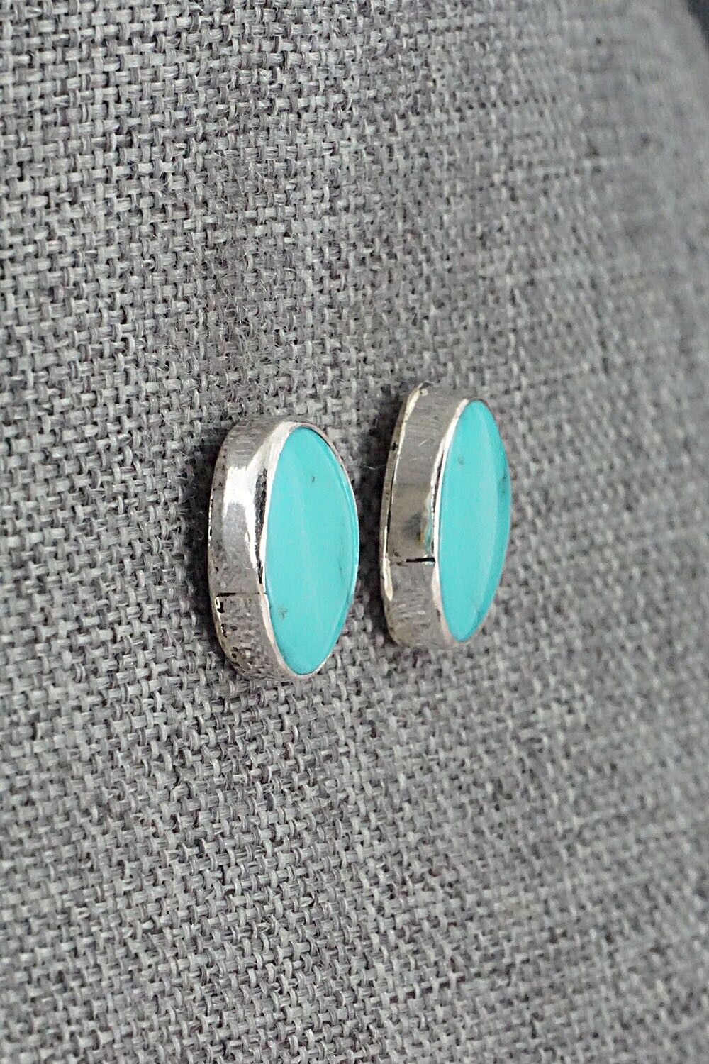 Turquoise & Sterling Silver Earrings - Marco Begaye