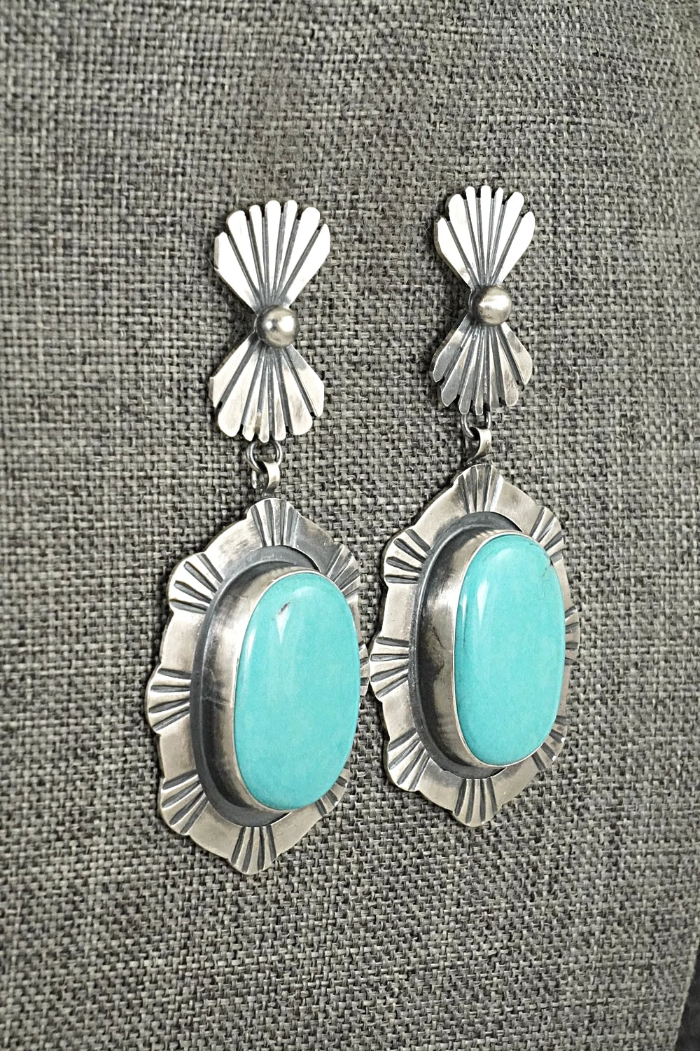 Turquoise & Sterling Silver Earrings - Mark Yazzie
