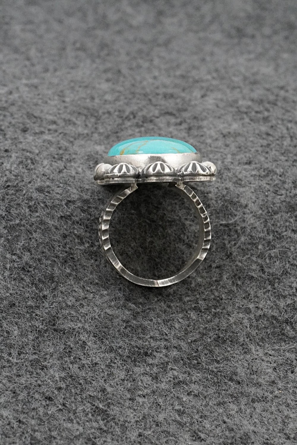 Turquoise & Sterling Silver Ring - Michael Calladitto - Size 7