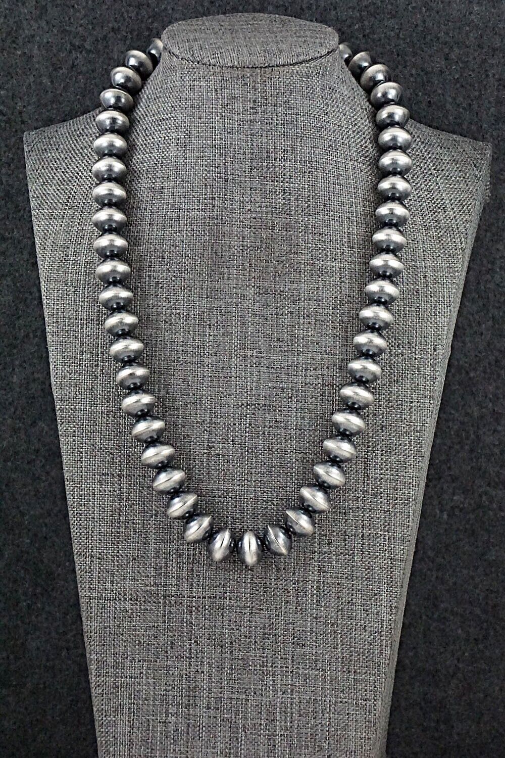 Sterling Silver Navajo Pearl Necklace 20" - Tonisha Haley