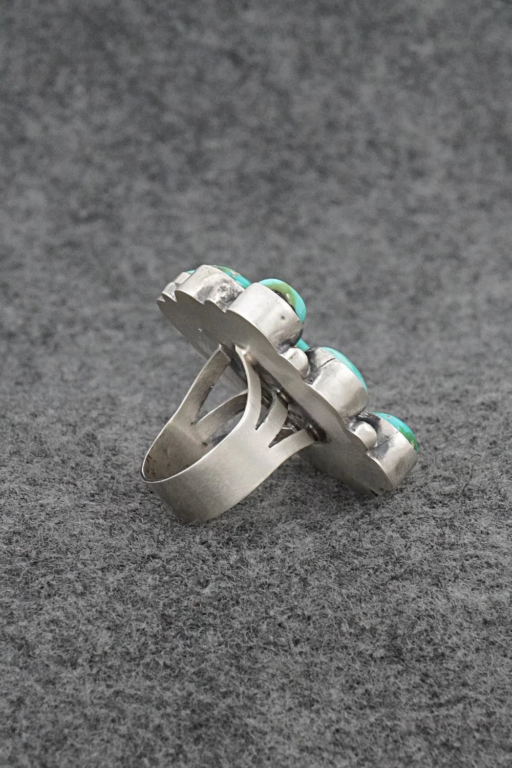 Turquoise & Sterling Silver Ring - Bobby Johnson - Size 9