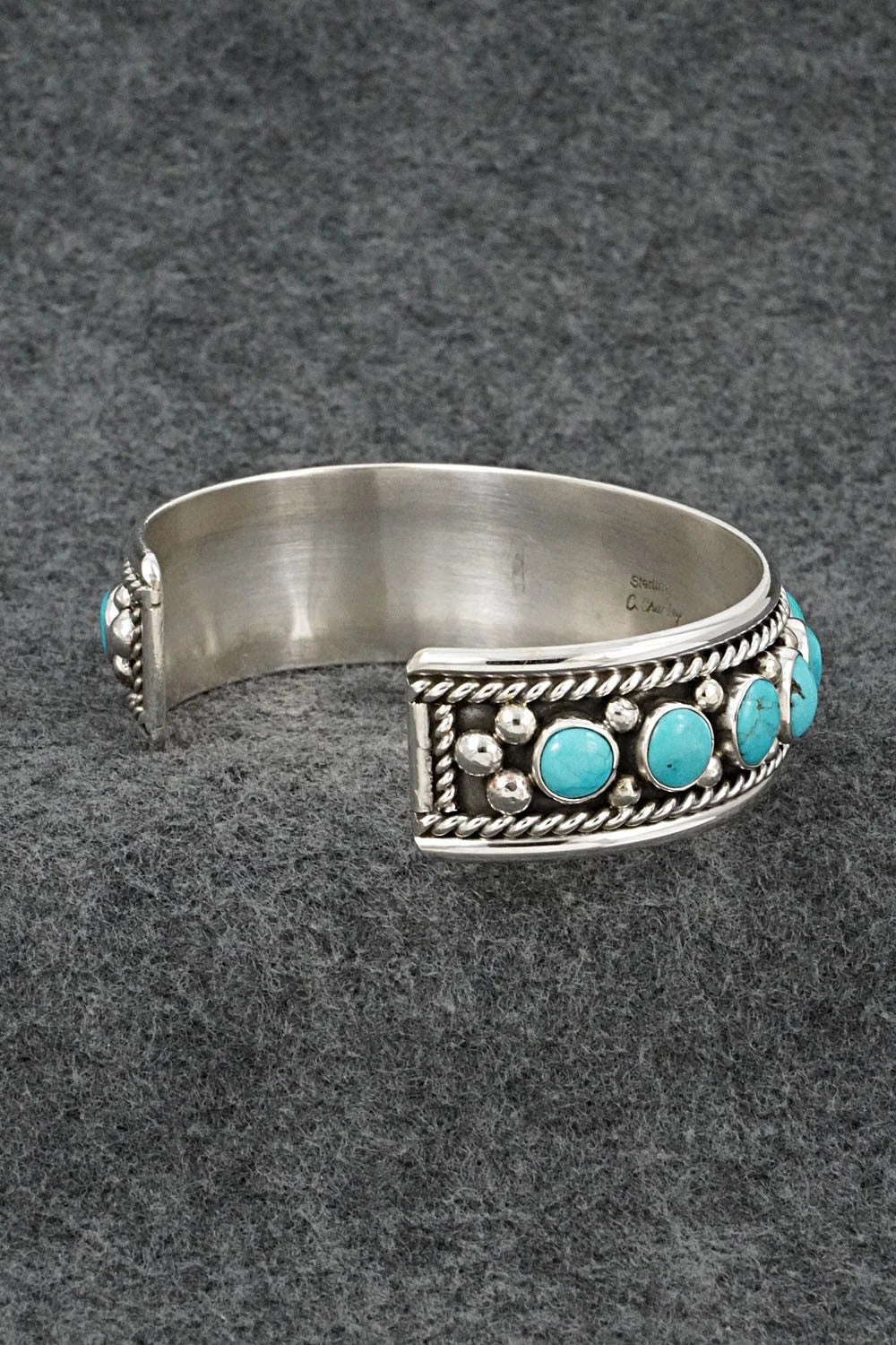 Turquoise & Sterling Silver Bracelet - Chester Charley