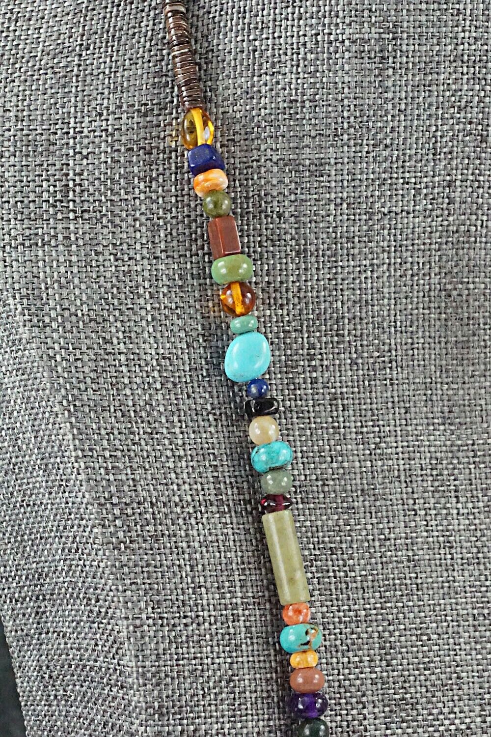 Multi-Stone and Sterling Silver Necklace - Helen Tsosie