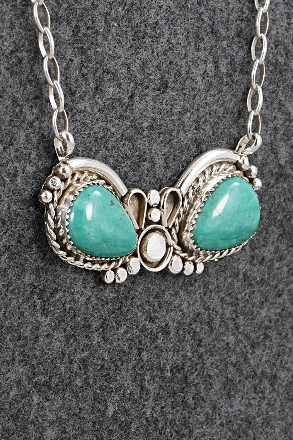 Turquoise & Sterling Silver Necklace - Phil Nez