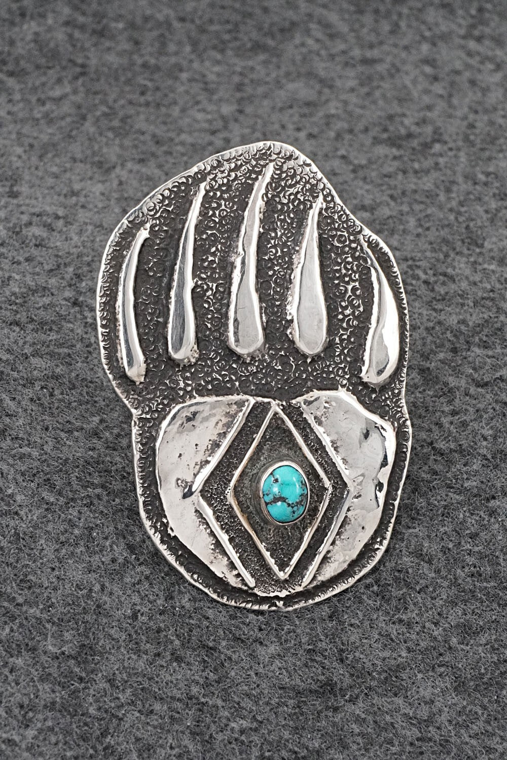 Turquoise & Sterling Silver Ring - Virgil Reeder - 12
