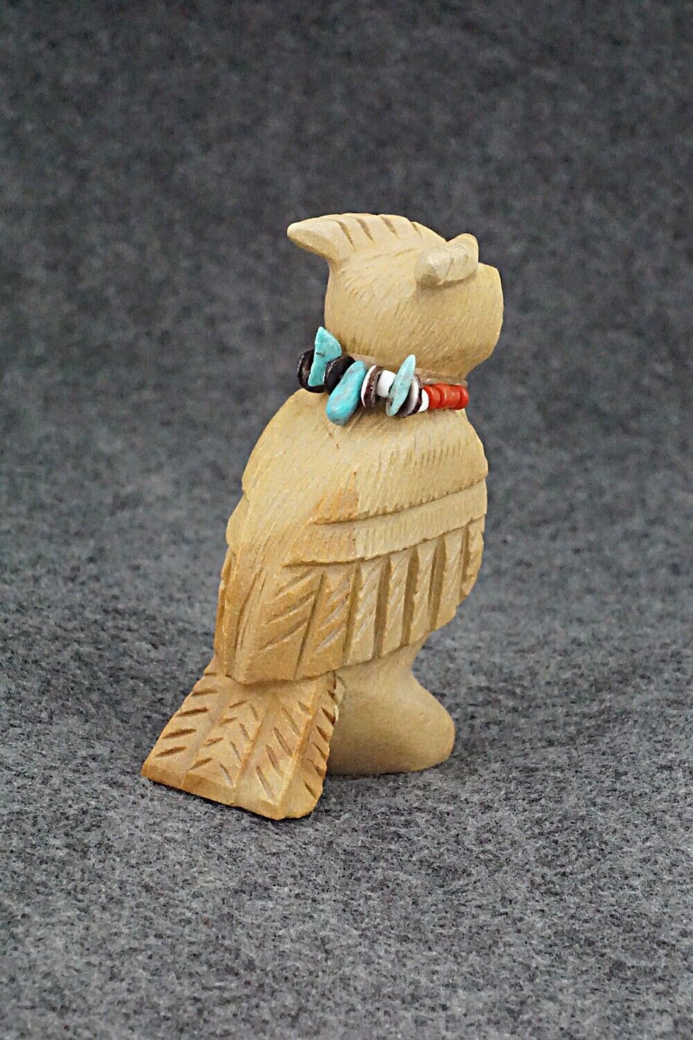 Horned Owl Zuni Fetish Carving - Douglas Martza