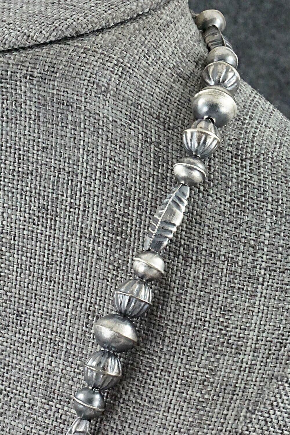 Sterling Silver Navajo Pearl Necklace 20" - Vintage