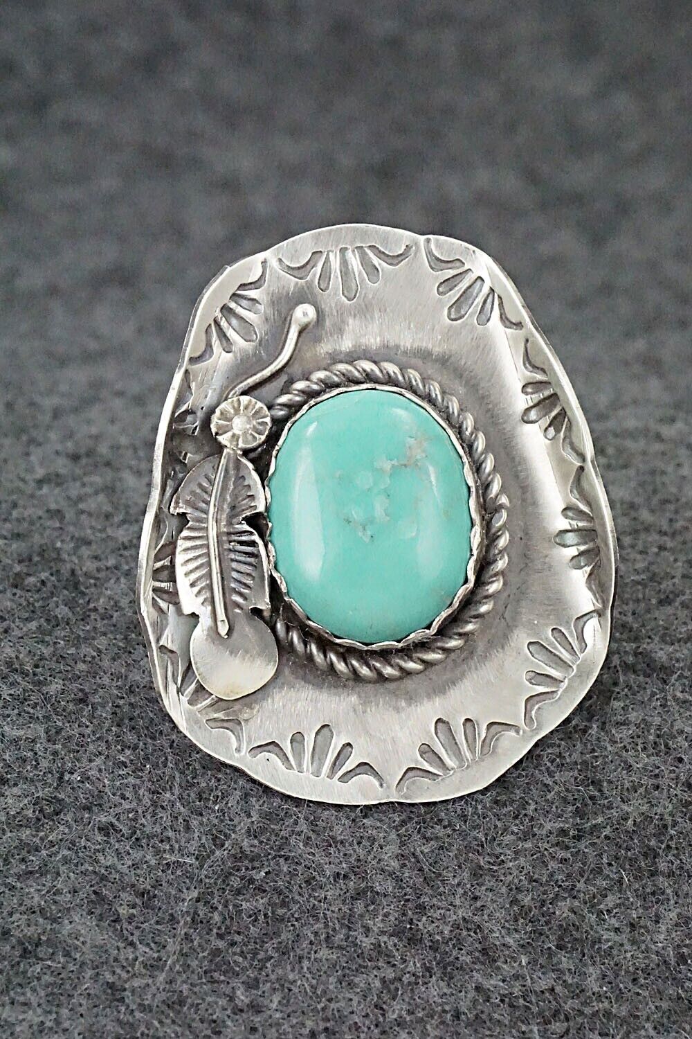 Turquoise & Sterling Silver Ring - Tim Yazzie - Size 7