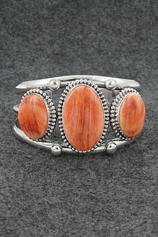 Spiny Oyster & Sterling Silver Bracelet - Kathleen Livingston