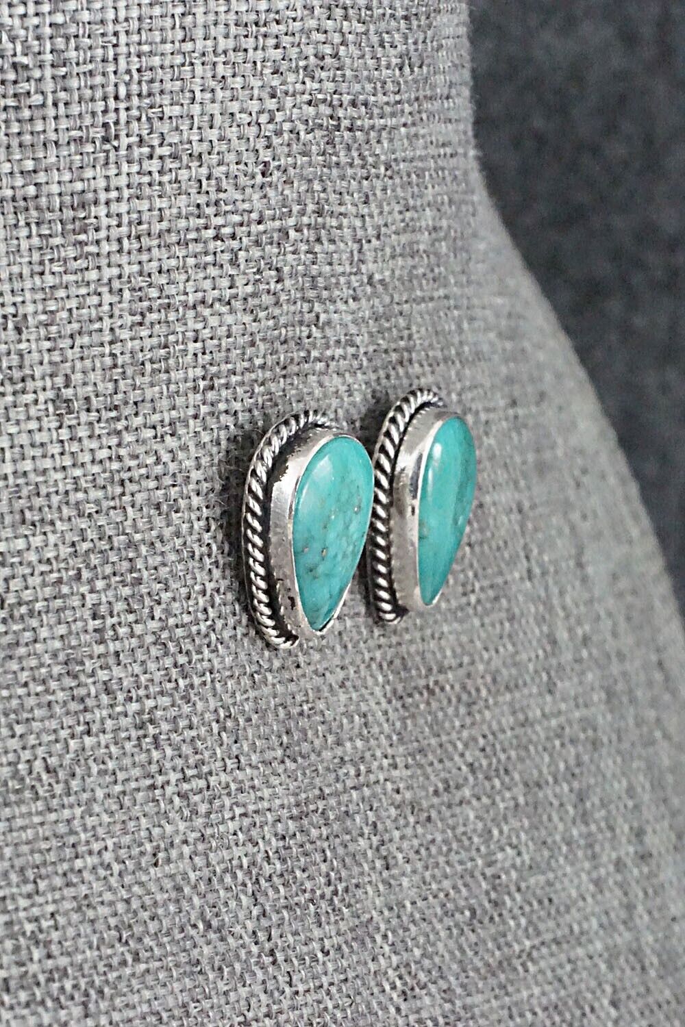 Turquoise & Sterling Silver Earrings - Marco Begaye