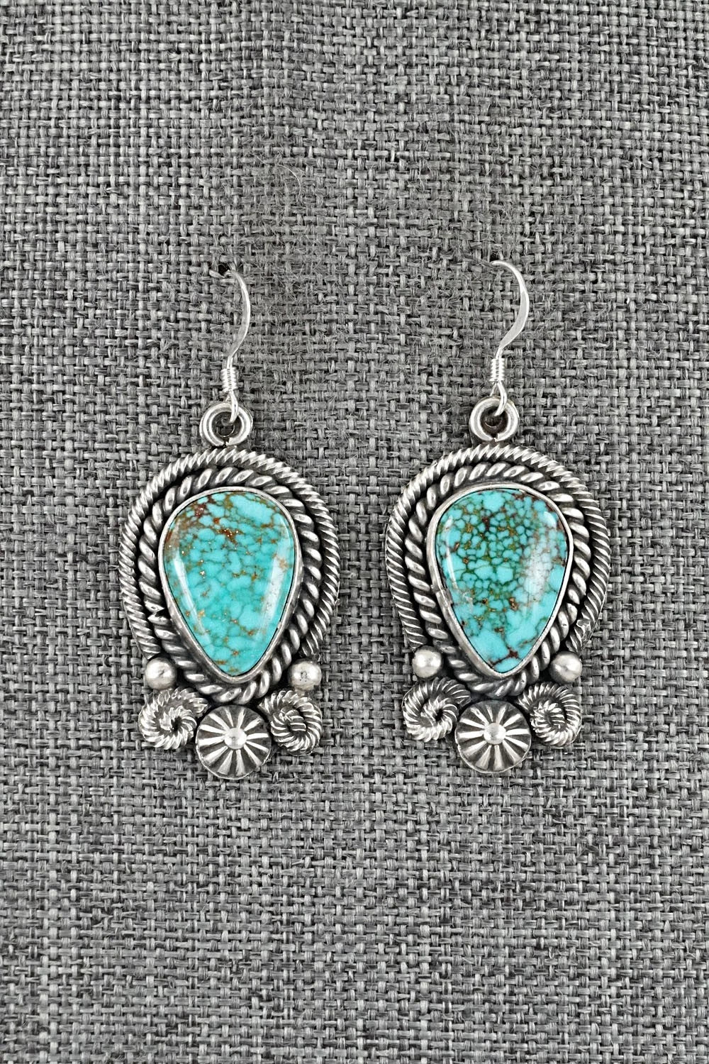 Turquoise & Sterling Silver Necklace and Earrings Set - Rosita Calladitto