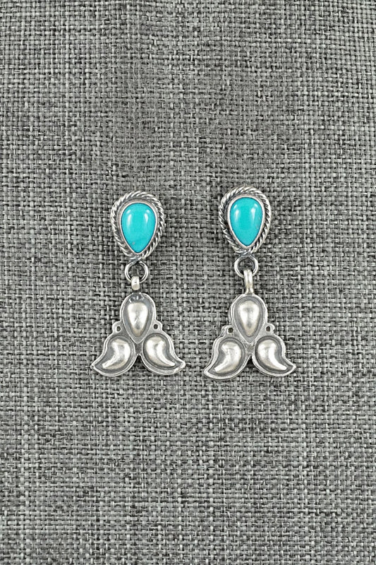 Turquoise & Sterling Silver Earrings - Sharon McCarthy