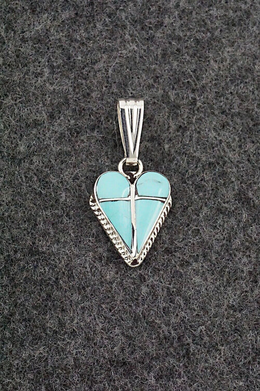 Turquoise & Sterling Silver Pendant - Velda Nastacio