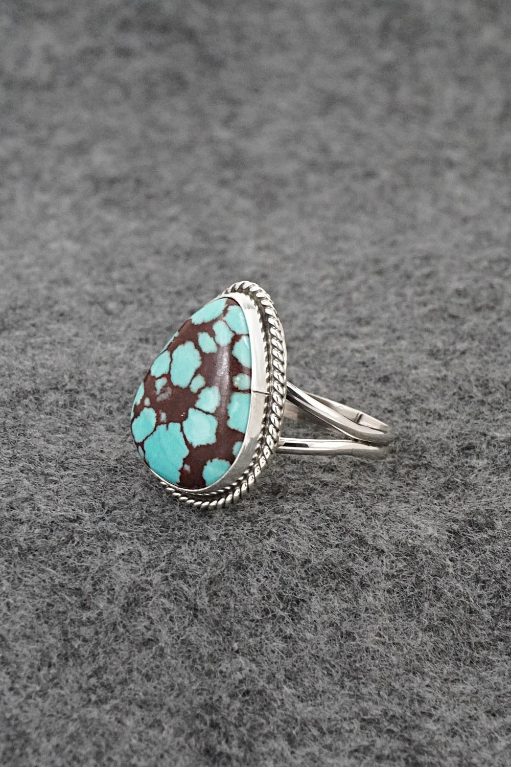Turquoise & Sterling Silver Ring - Eugene Gruber - Size 9
