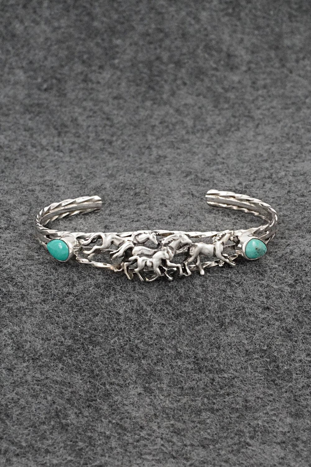 Turquoise & Sterling Silver Bracelet - Bobby Platero