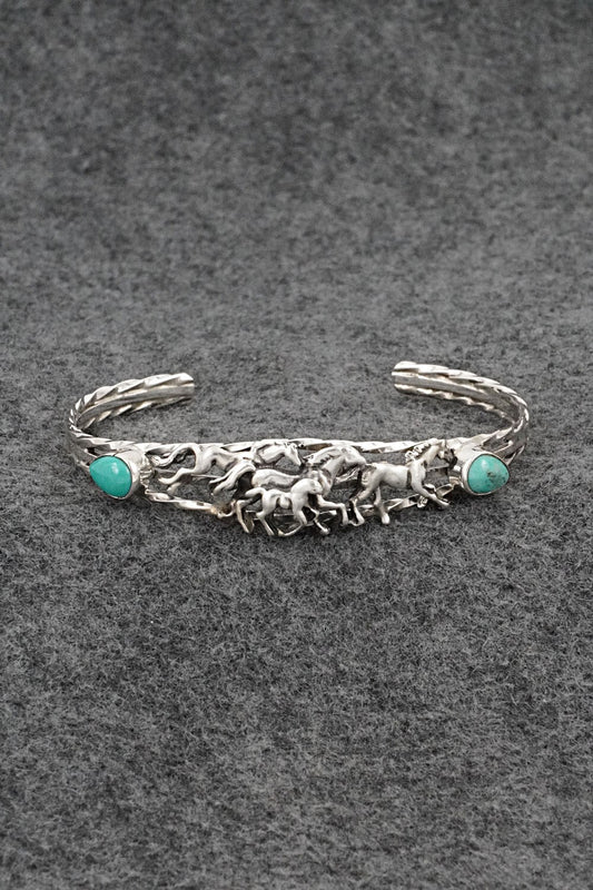 Turquoise & Sterling Silver Bracelet - Bobby Platero