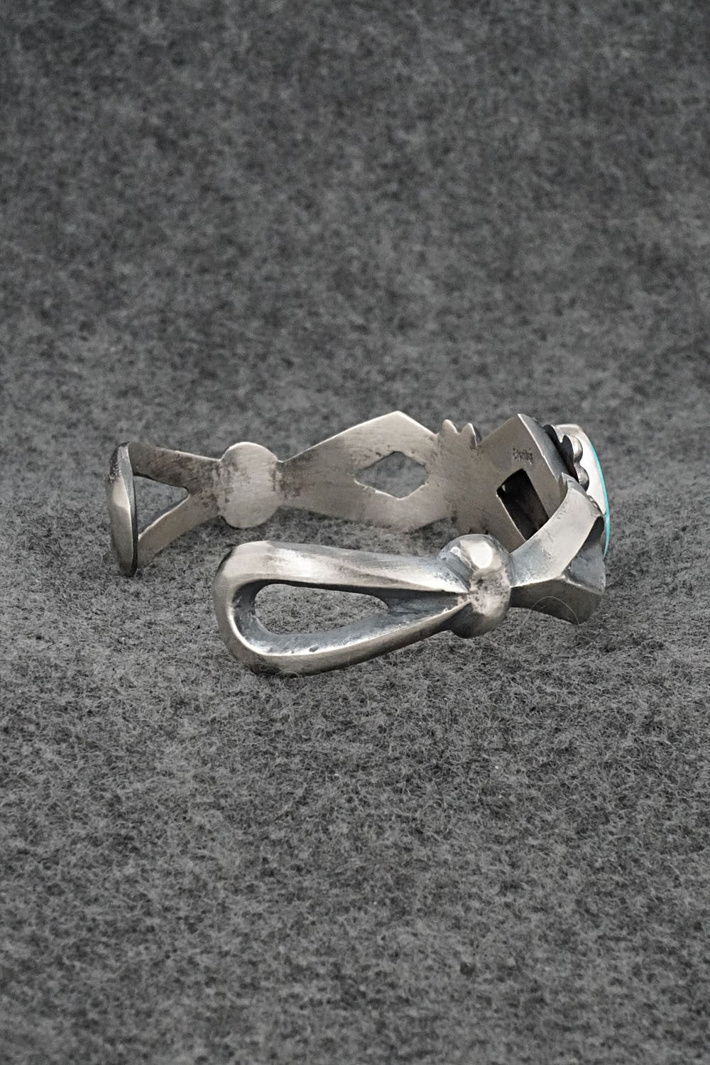 Turquoise & Sterling Silver Bracelet - Harrison Bitsue