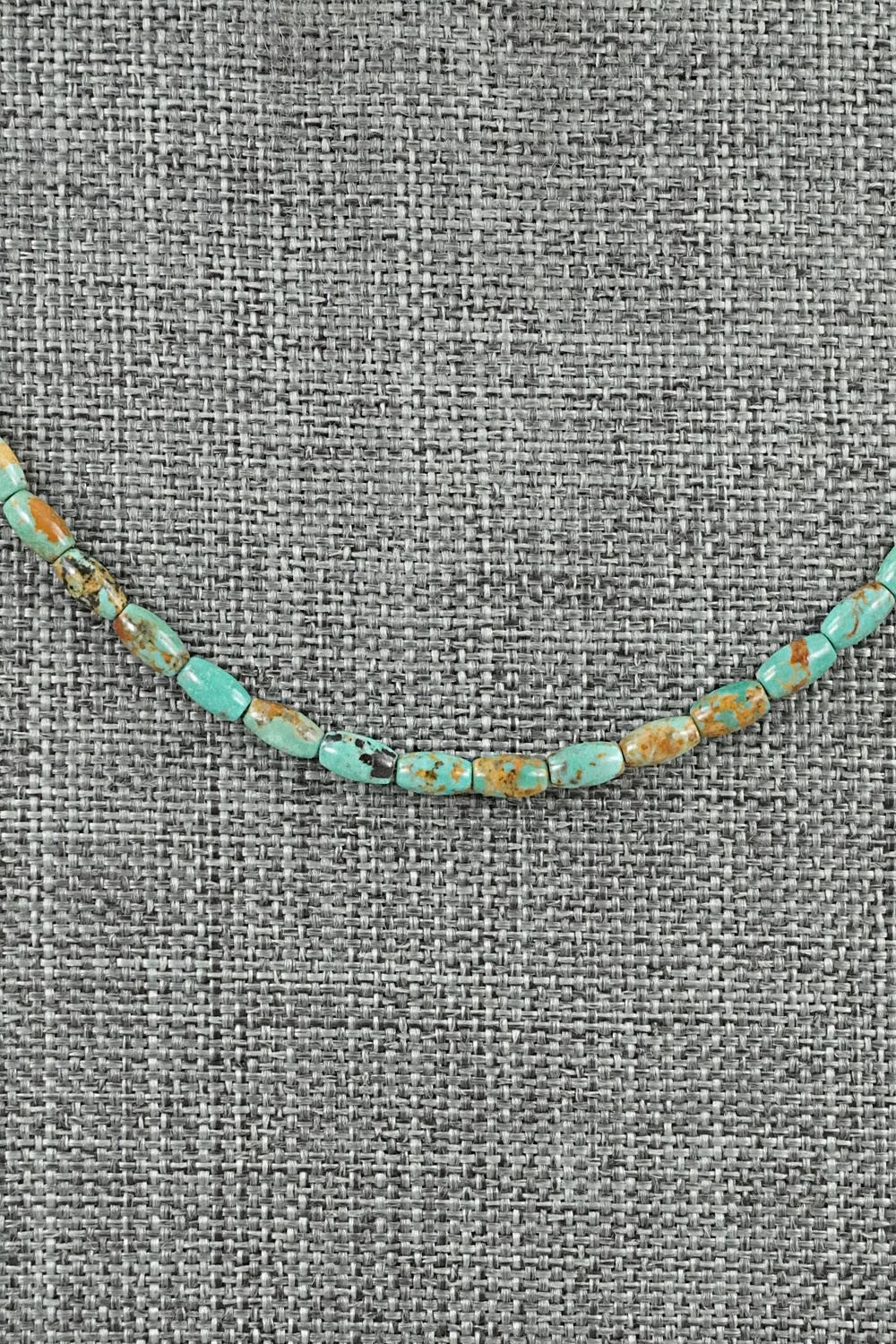 Turquoise & Sterling Silver Necklace 17" - Doreen Jake