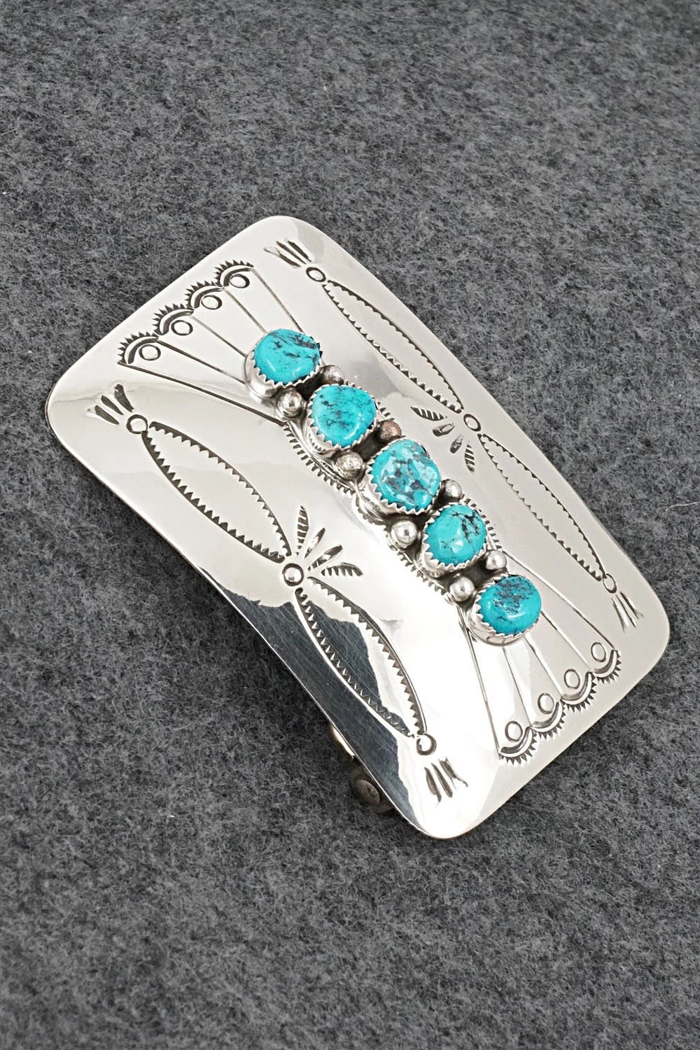 Turquoise & Sterling Silver Belt Buckle - Jolene Begay