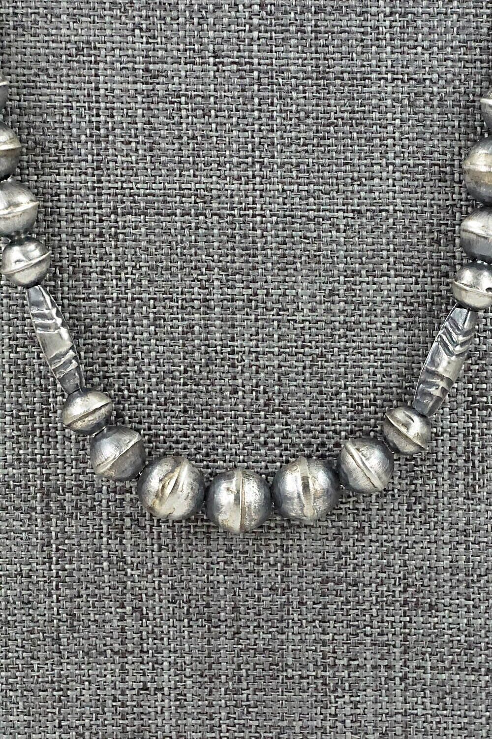 Sterling Silver Navajo Pearl Necklace 26" - Vintage